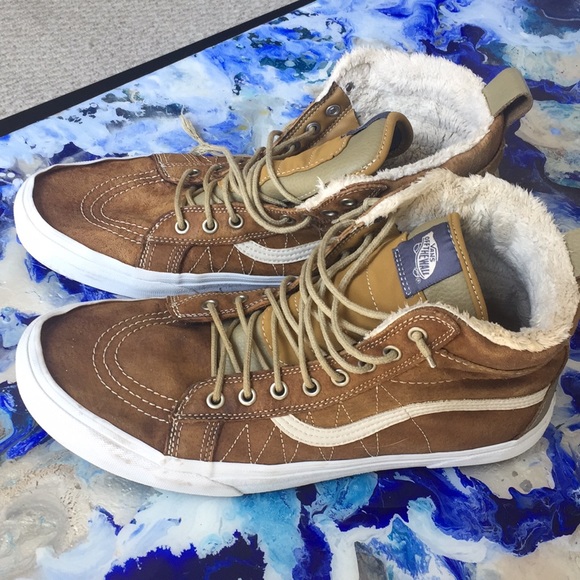 vans high tops with fur